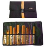 Eurostil fésű szett 9db fésűvel textil tartóban 03928