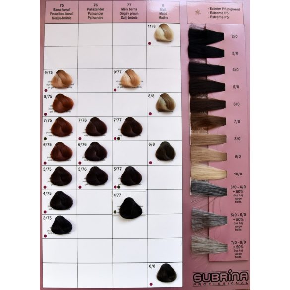 SUBRINA UNIQUE PERMANENT COLOUR CREAM 100 ml – tartós krémhajfesték