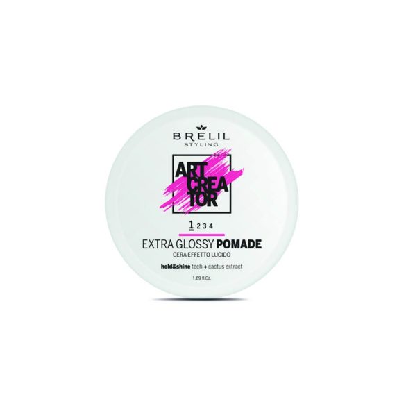 Brelil Art Creator Extra Glossy Pomade - Könnyed tartást biztosító fényes wax  50 ml 