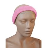 Kozmetikai Gumis Fejpánt  Bambusz Frottír Rózsaszín/Fehér