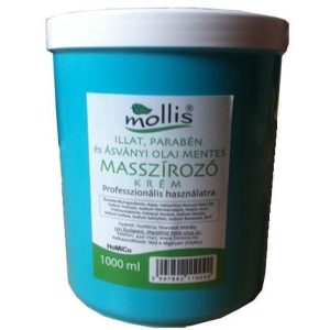 Mollis Masszírozó krém (Illat, parabén és ásványi olaj mentes) - 1000 ml