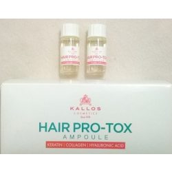   Kallos Hair Pro-Tox Ampulla Keratinnal, Kollagénnel és Hiarulonsavval 6x10ml