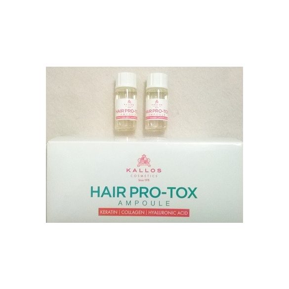 Kallos Hair Pro-Tox Ampulla Keratinnal, Kollagénnel és Hiarulonsavval 6x10ml