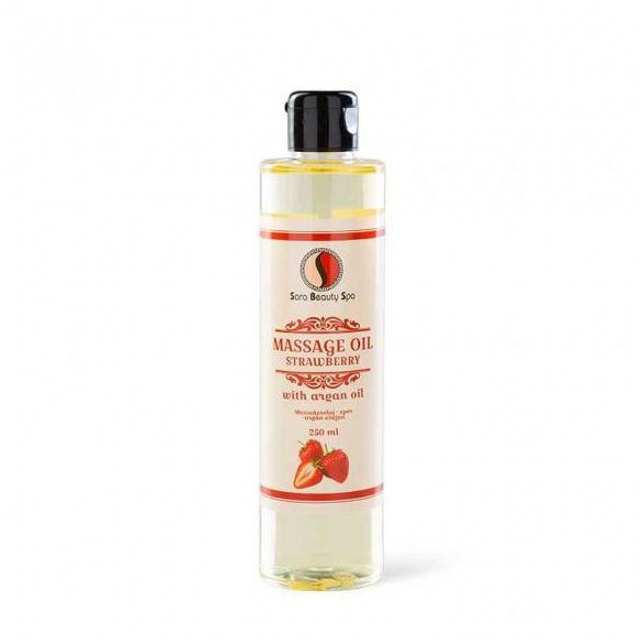 Sara Beauty Spa Masszázsolaj Eper - argánolajjal, E-vitaminnal 250ml / 1000ml