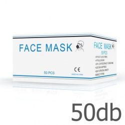 Eldobható higiéniai arcmaszk, 3 rétegű 50 db/csomag