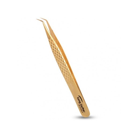 Long Lashes csipesz hajlított - arany, 12cm