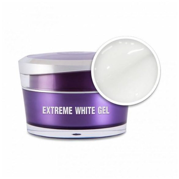 Extreme White Gel - Extra fehér, műköröm építő zselé