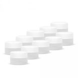 Tégely átlátszó / fehér arany csíkkal  5ml 10 db/csom.